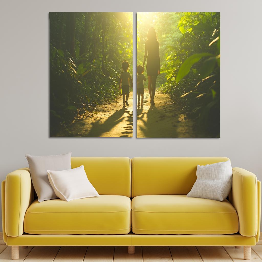 Footprints On The Path A Mothers Guidance Canvas Paintings Frame
