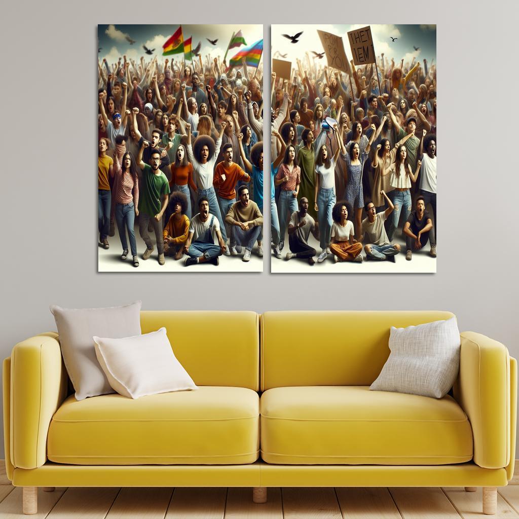 Voices Of The Future Youth Activism And Change Multi-panel Paintings