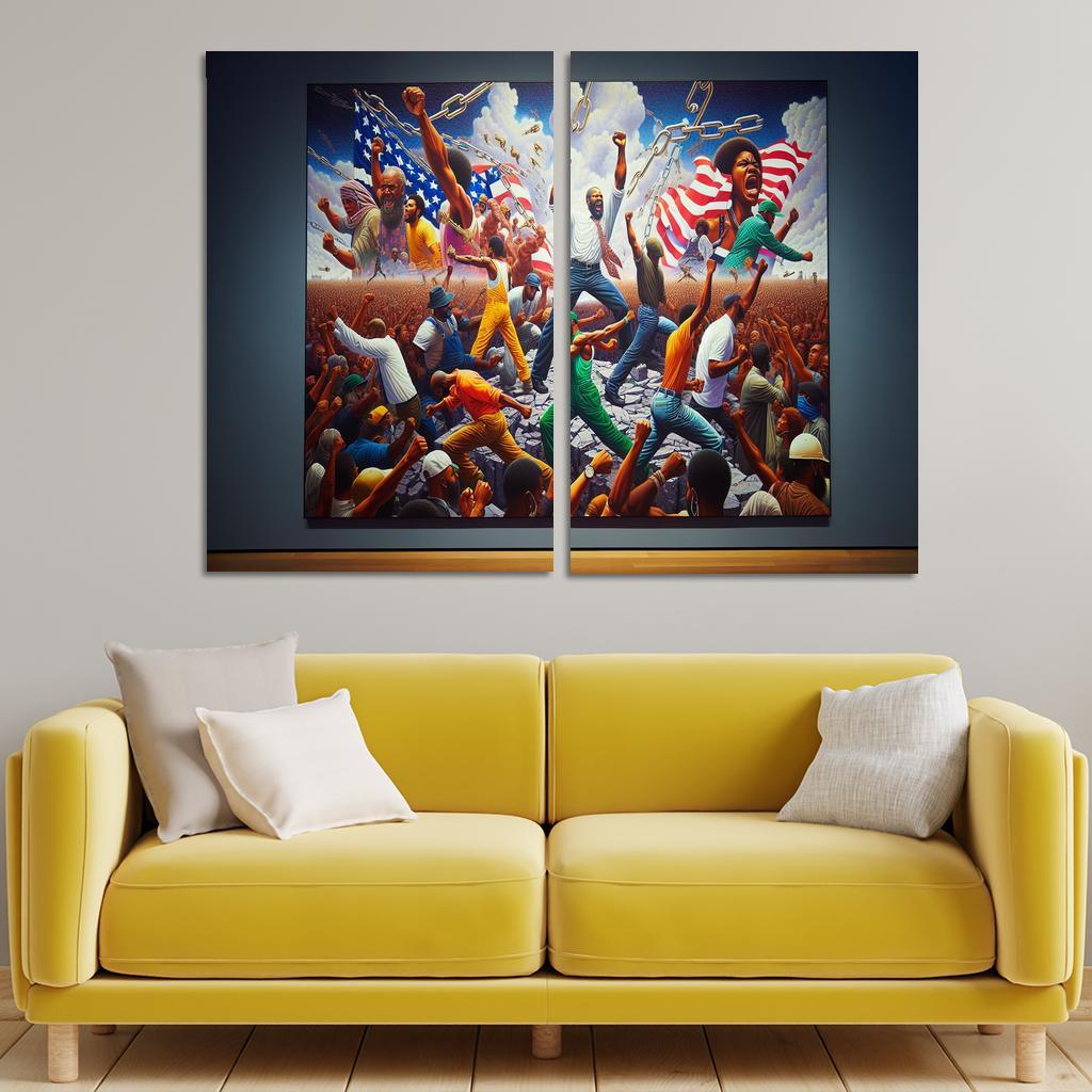 Walls Of Justice The Fight Against Racial Inequality Multi-panel Paintings
