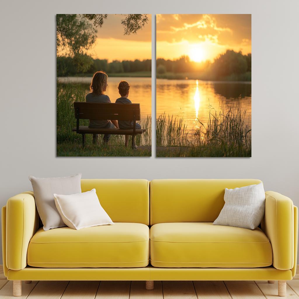 Moments Of Reflection A Mothers Guidance Custom Paintings Frame