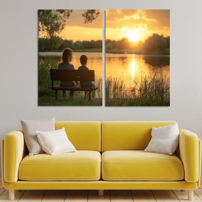 Moments Of Reflection A Mothers Guidance Custom Paintings Frame