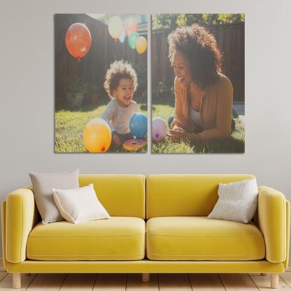 The Echo Of Her Laughter A Mothers Joy Canvas Paintings Frame