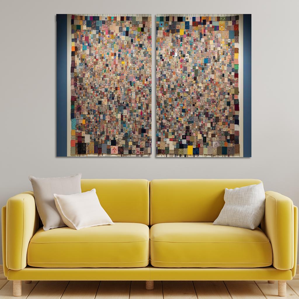 Human Threads The Fabric of Interconnectedness 2 Piece HD Canvas Wall Art-Original Frame