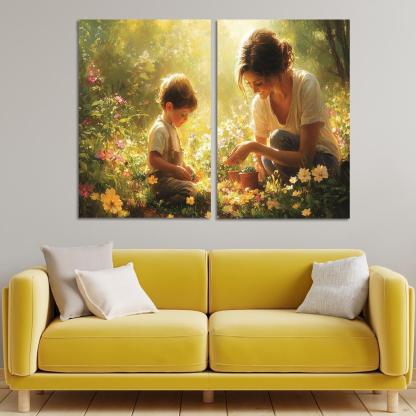 A Mothers Garden The Blooms Of Love Canvas Paintings Frame
