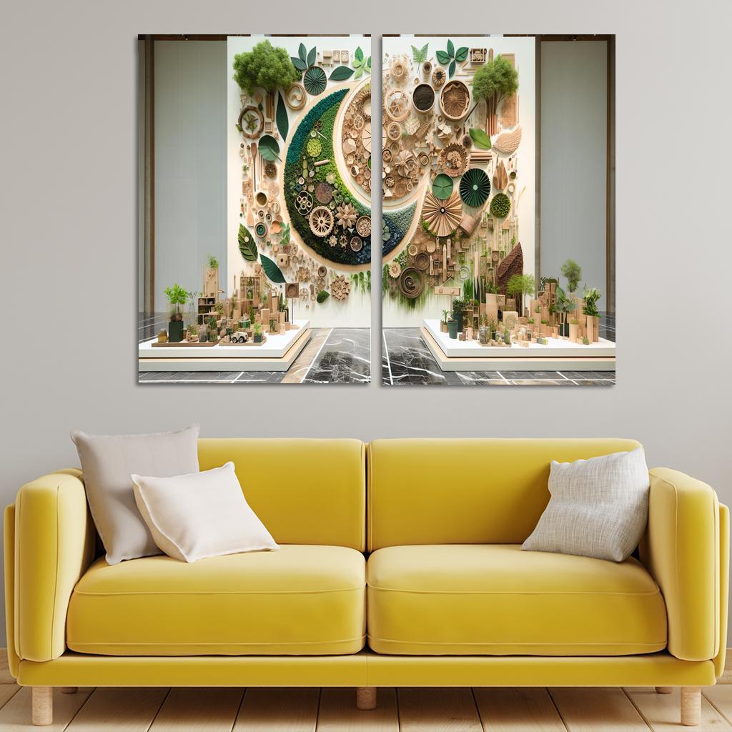 Nature's Art The Beauty Of Sustainable Practices Multi-panel Paintings