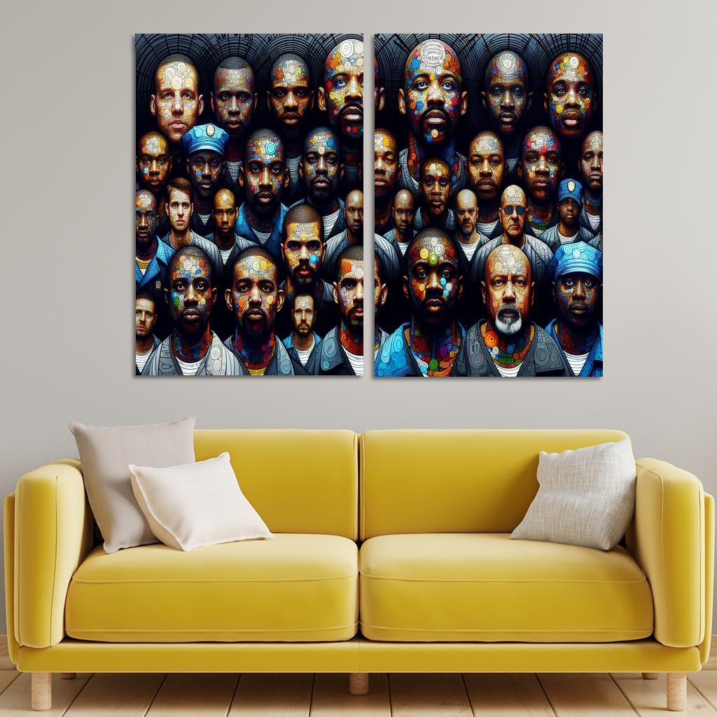Echoes of Silence The Plight of the Incarcerated 2 Piece HD Canvas Wall Art-Original Frame