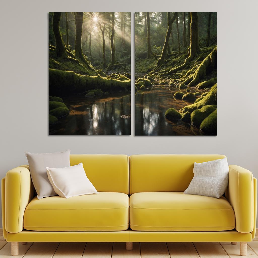 The Serenity Of Hidden Forest Glens Oil Paintings Frame