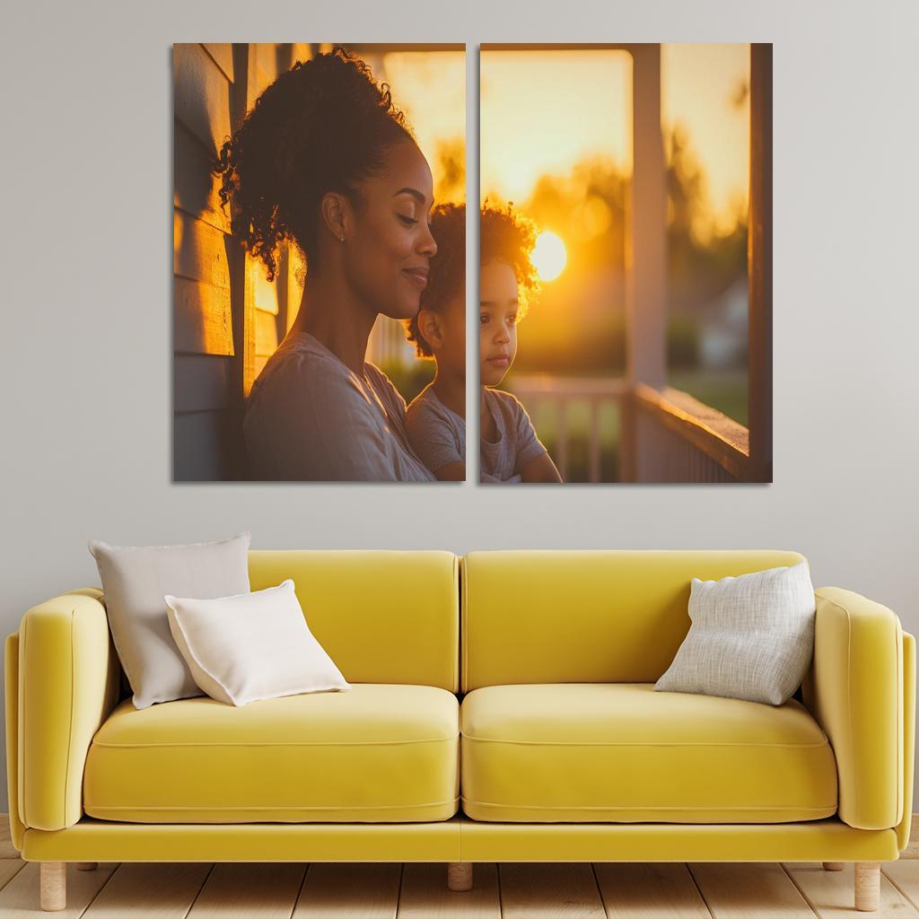 A Mothers Gentle Whisper Comfort Through Words Canvas Paintings Frame