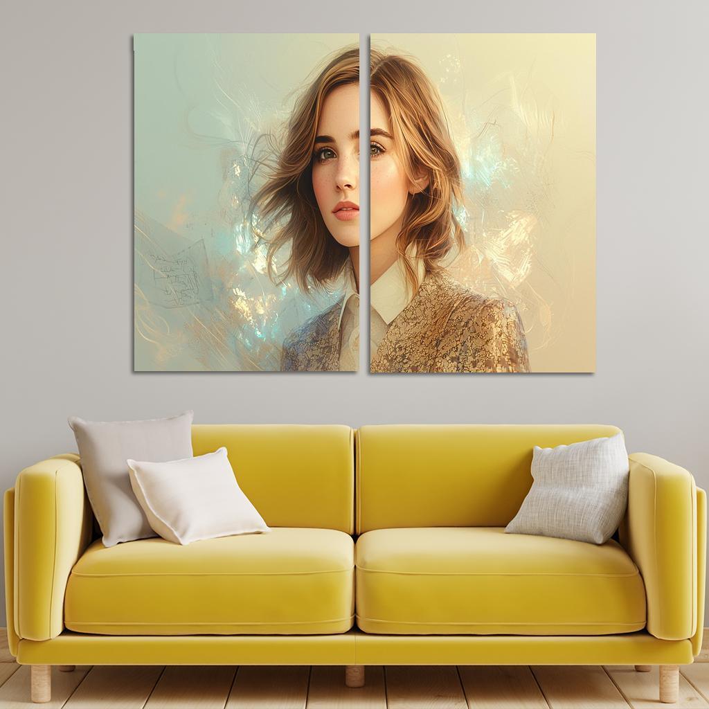 Emma Watson Leading With Grace In A Wizarding World Framed Paintings