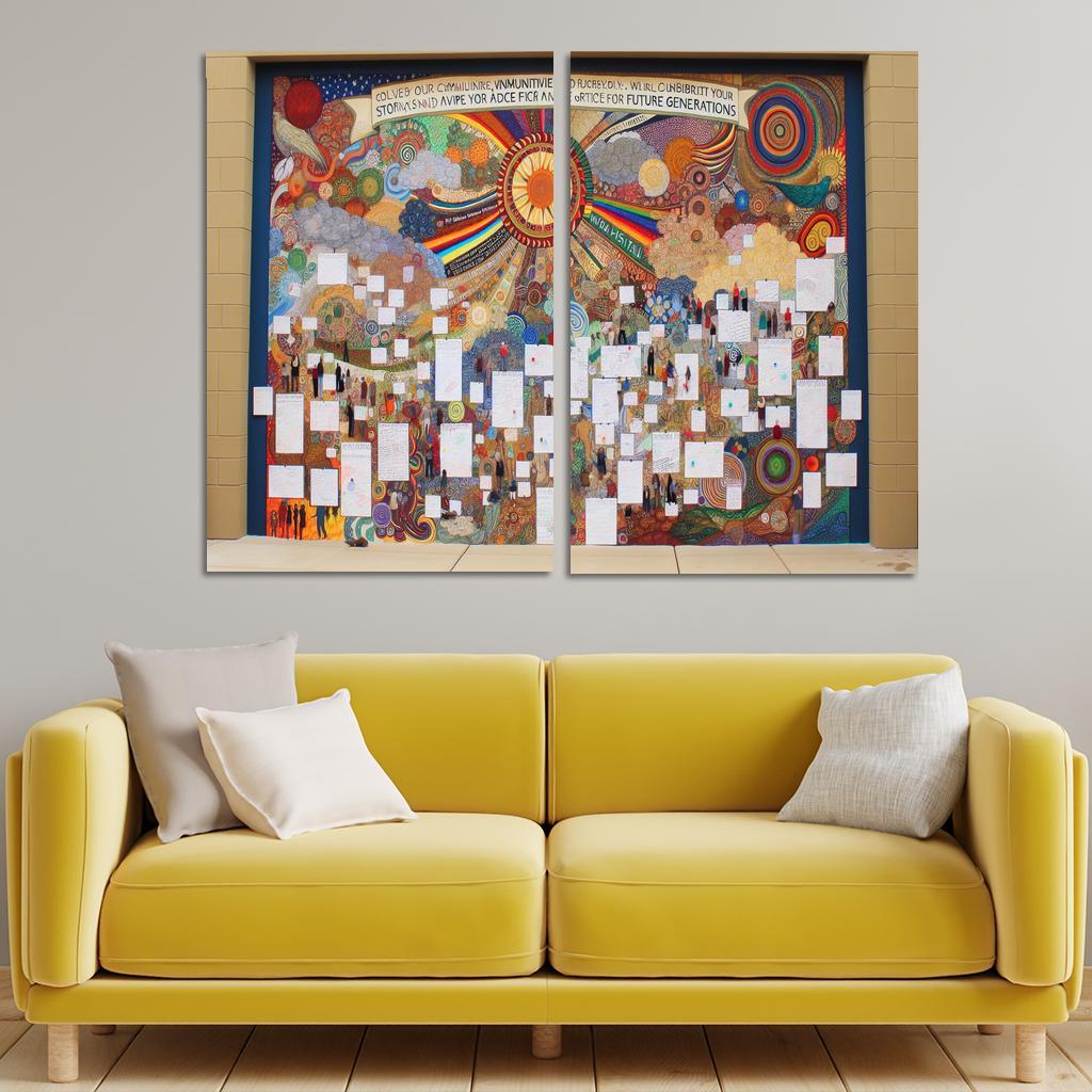Intergenerational Wisdom Connecting the Young and the Old 2 Piece HD Canvas Wall Art-Original Frame