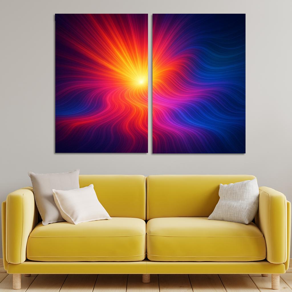 Pulse Of The Invisible Spectrum Oil Paintings Frame