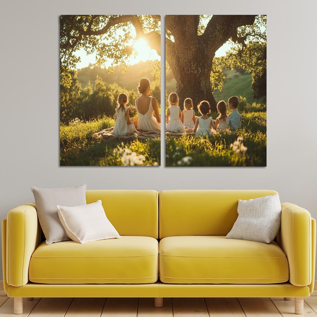 Roots Of Love A Mothers Family Tree Canvas Paintings Frame