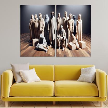 Empathy In Action Addressing Homelessness Through Art Multi-panel Paintings