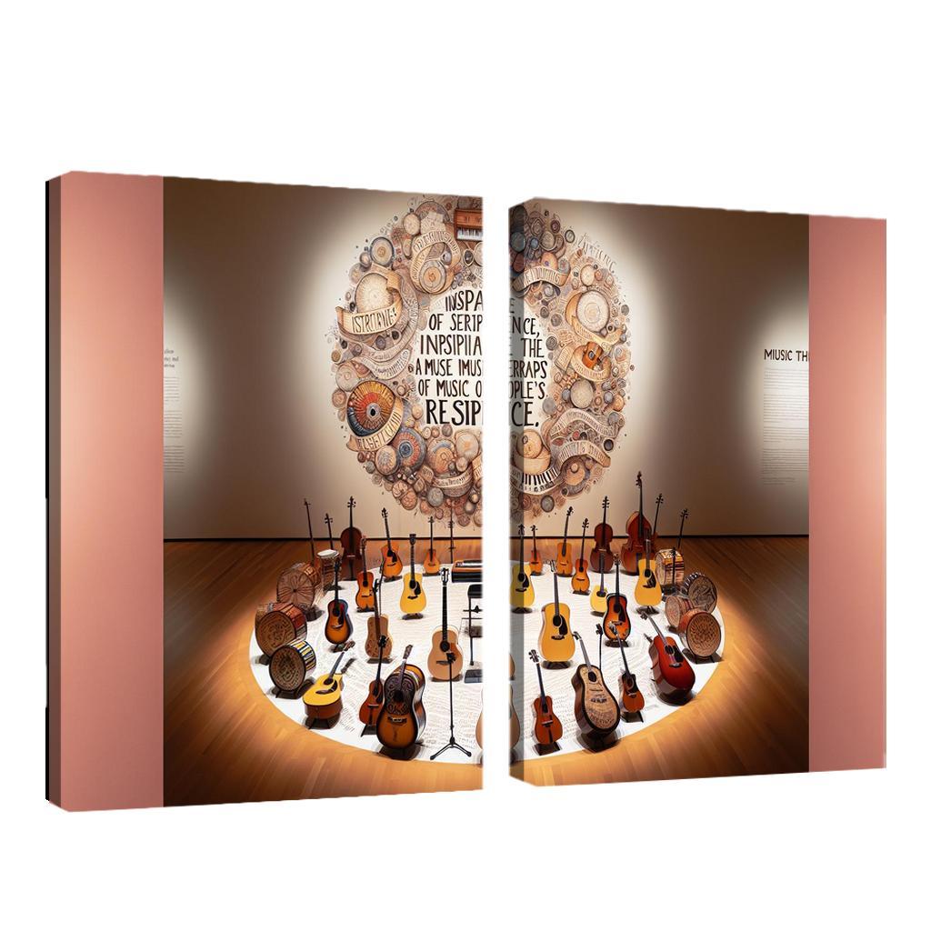 Melodies Of The Unheard Advocating For Music Therapy Multi-panel Paintings