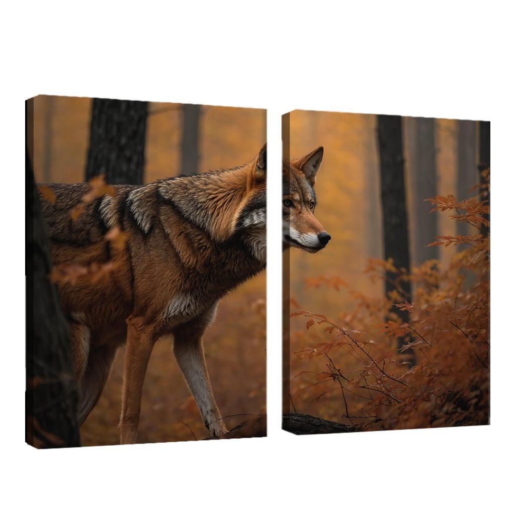 The Rare Red Wolf Shadow Of The Southeastern Forests Modern Paintings Frame