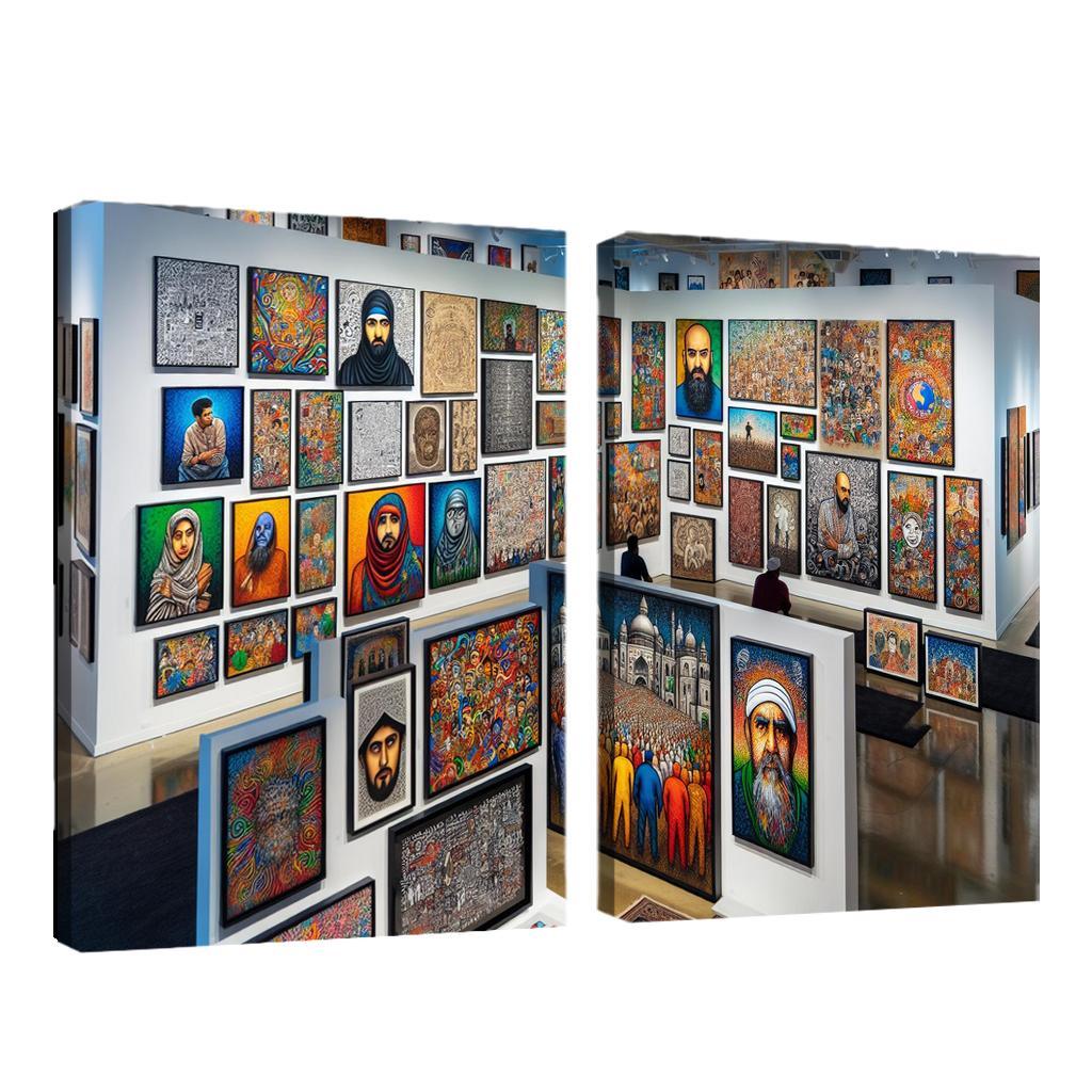 Fragments Of Reality Exploring Identity And Belonging Multi-panel Paintings