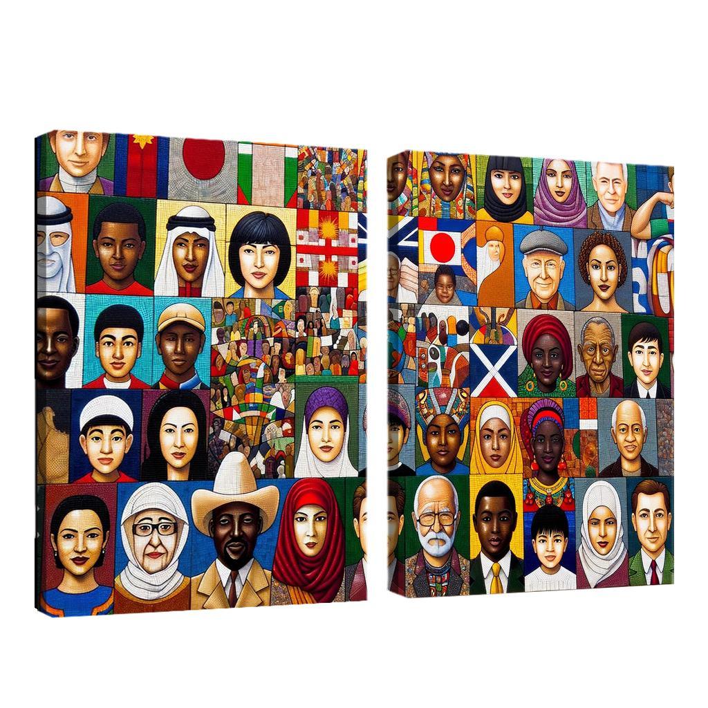 The Colors Of Diversity Celebrating Multiculturalism Custom Paintings Frame