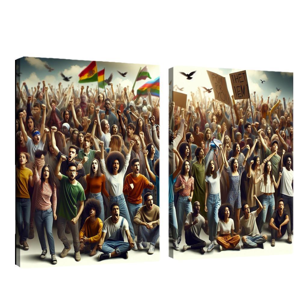 Voices Of The Future Youth Activism And Change Multi-panel Paintings