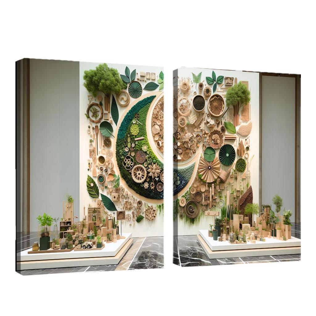 Nature's Art The Beauty Of Sustainable Practices Multi-panel Paintings