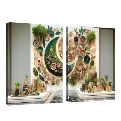 Nature's Art The Beauty Of Sustainable Practices Multi-panel Paintings