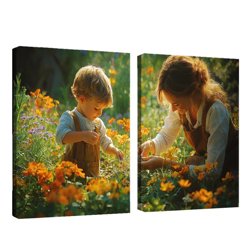 A Garden Of Hope A Mothers Nurturing Spirit Canvas Paintings Frame