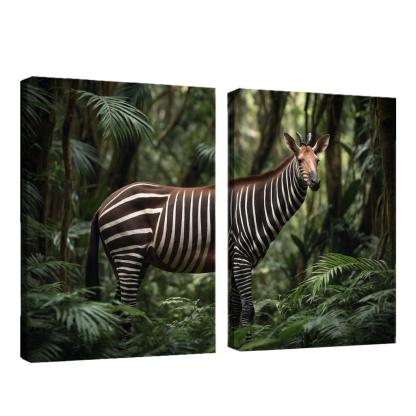 The Unique Okapi In The African Forests Framed Paintings