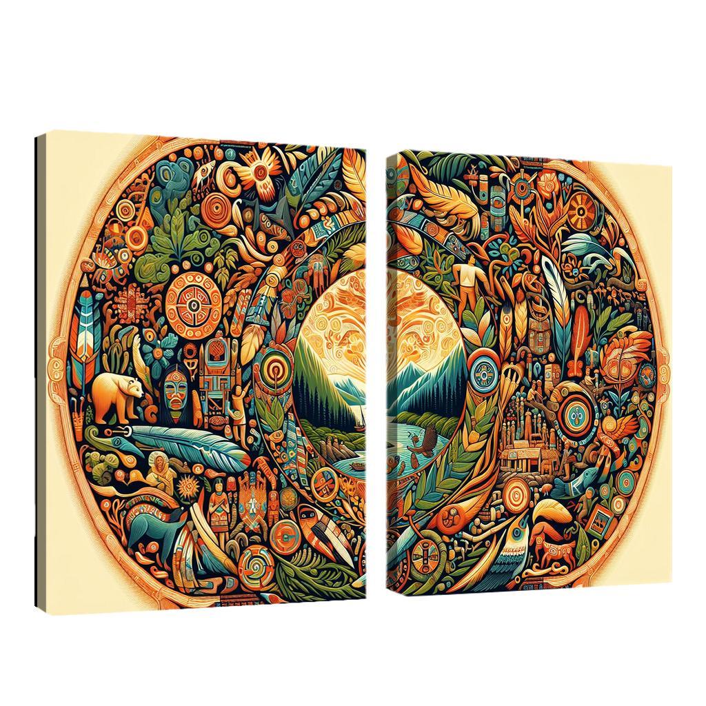 Cultural Tapestry Celebrating Indigenous Heritage Custom Paintings Frame