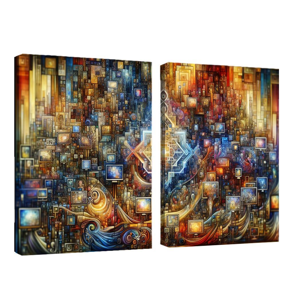 Technology And Humanity The Ethics Of Innovation Multi-panel Paintings