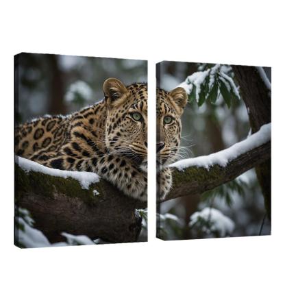 The Magnificent Amur Leopard Ghost Of The Forest Canvas Paintings Frame
