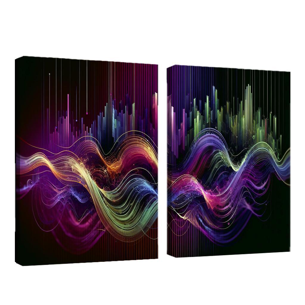 Musical Echoes Harmony 2 Piece HD Canvas Wall Art-Original Frame