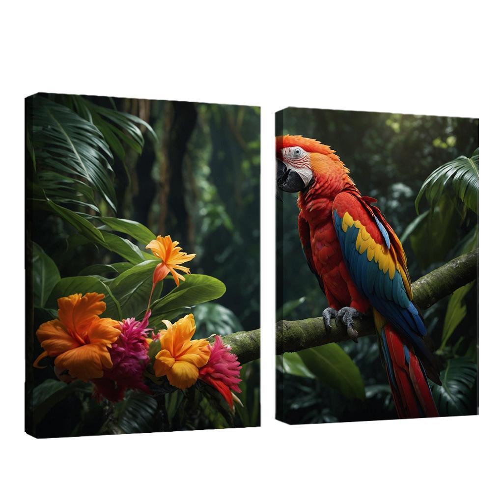 The Vibrant Scarlet Macaw Jewel Of The Rainforest Framed Paintings