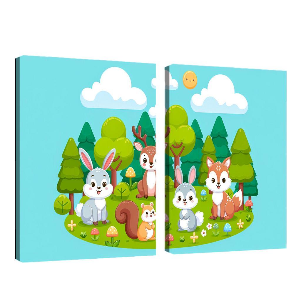 Friendly Forest Friends Premium Artwork Frames