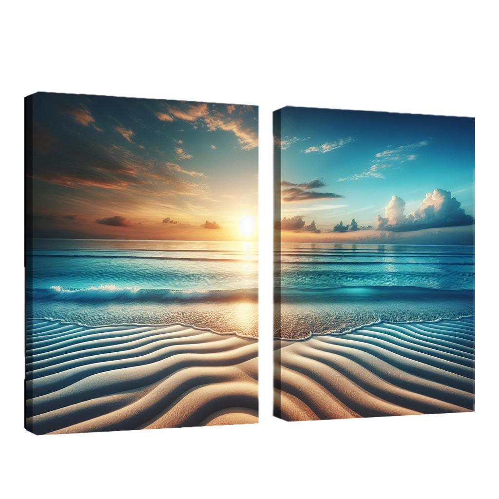Blue Horizon Beach A Picture-perfect Retreat Custom Paintings Frame
