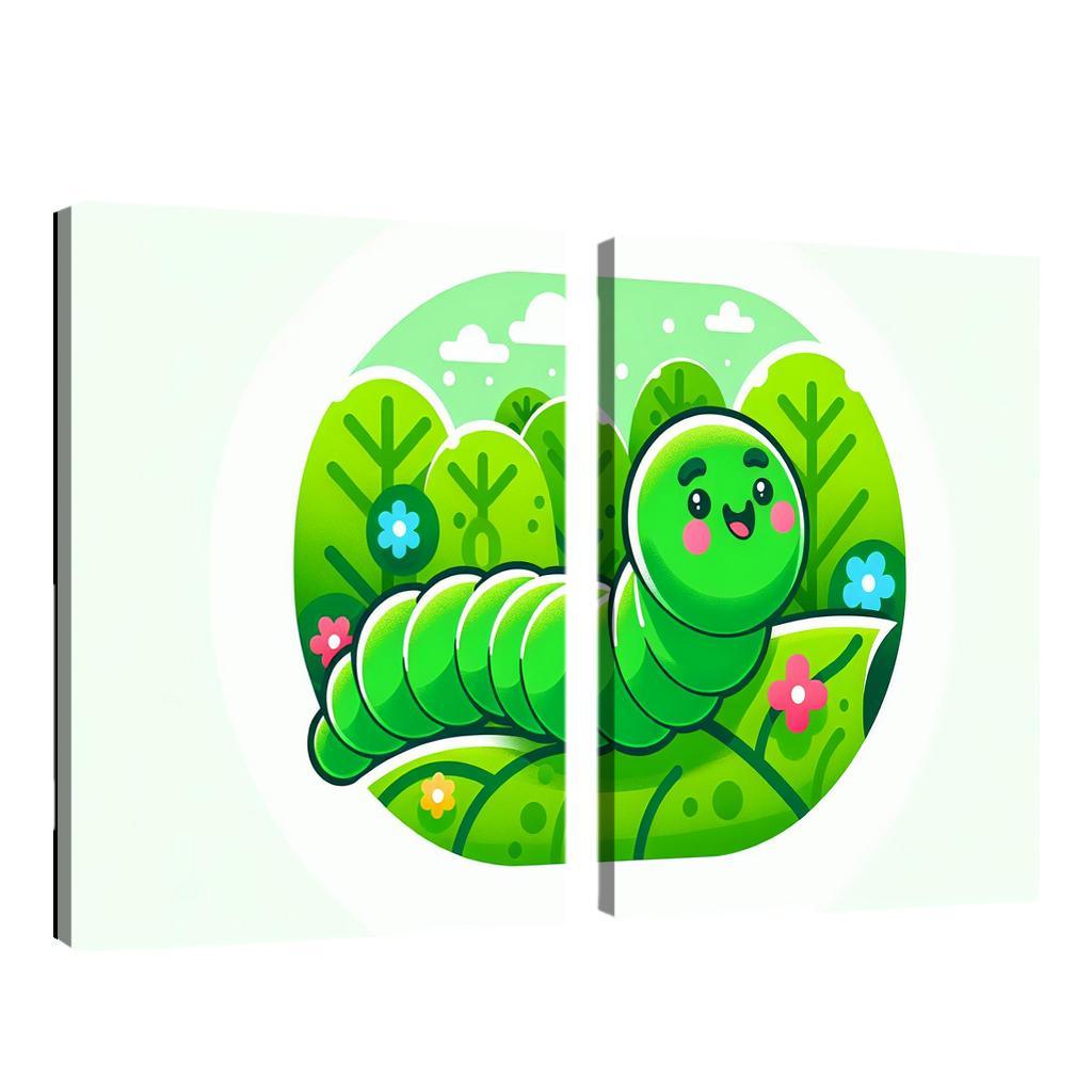 Cute Caterpillar - Nature Explorer Framed Paintings