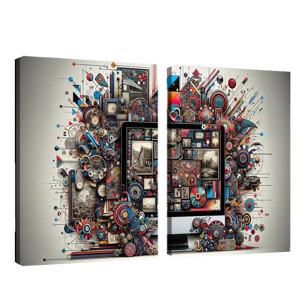 Digital Scrapbooking Preserving Memories Creatively 2 Piece HD Canvas Wall Art-Original Frame