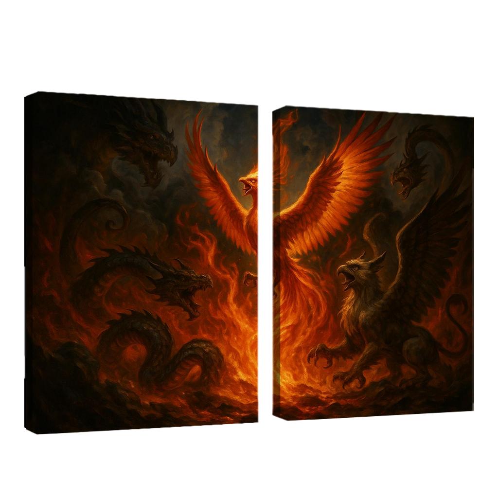 Mythical Beasts - Legendary Creatures Framed Paintings