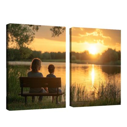 Moments Of Reflection A Mothers Guidance Custom Paintings Frame