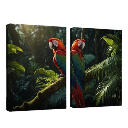The Colorful Amazonian Macaw Jewel Of The Rainforest Canvas Paintings Frame