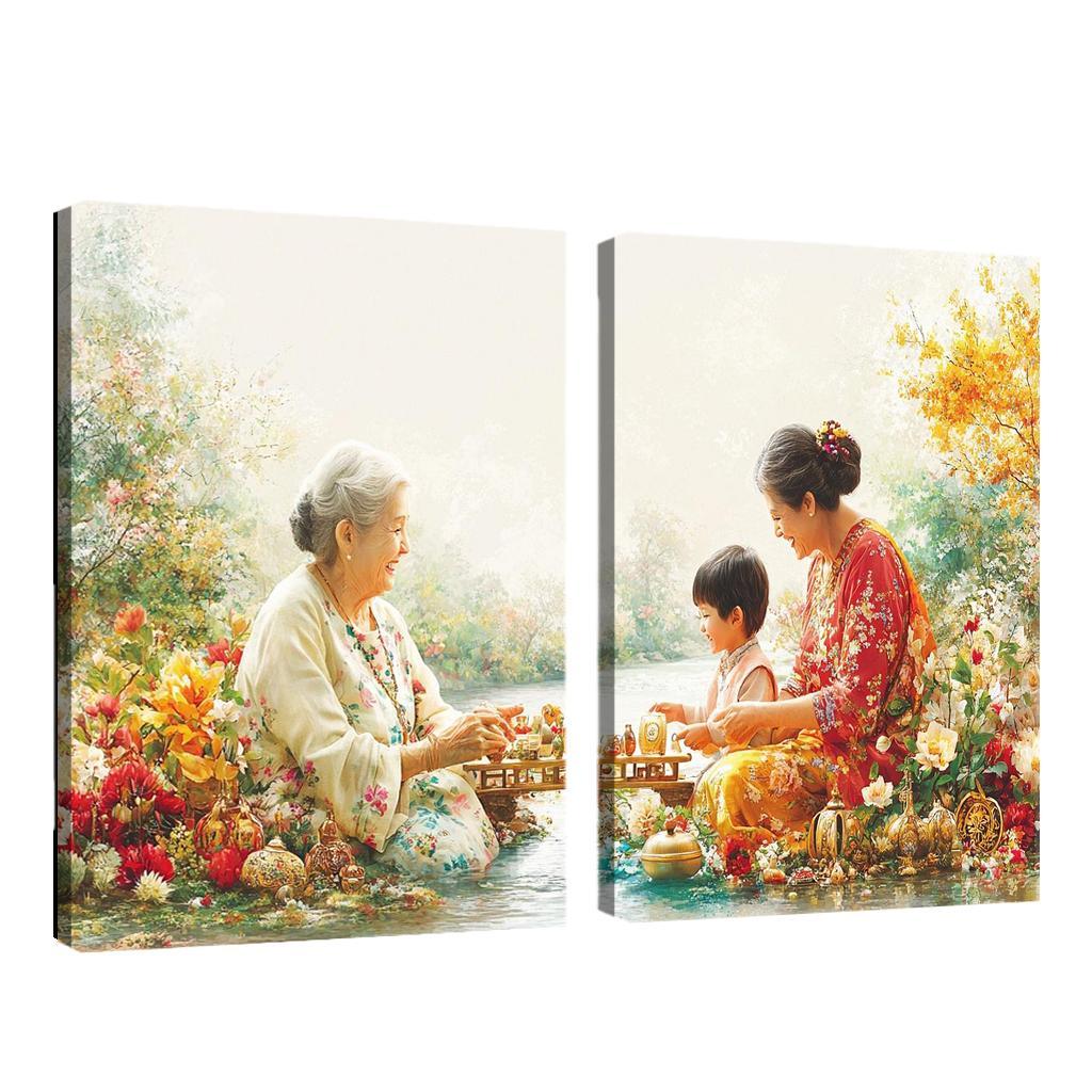 A Bridge Of Love The Connection Between Generations Custom Paintings Frame