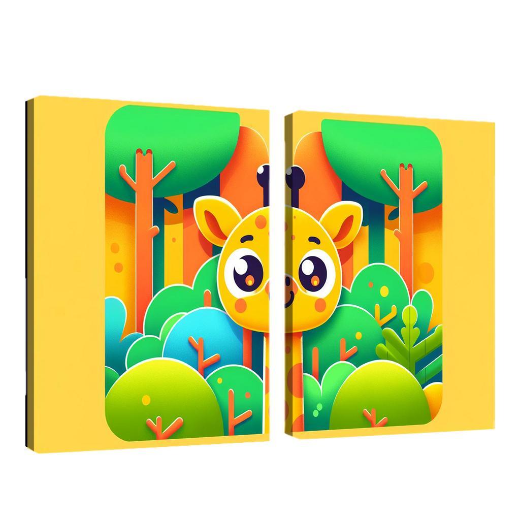 Giggling Giraffe Surprise Premium Artwork Frames