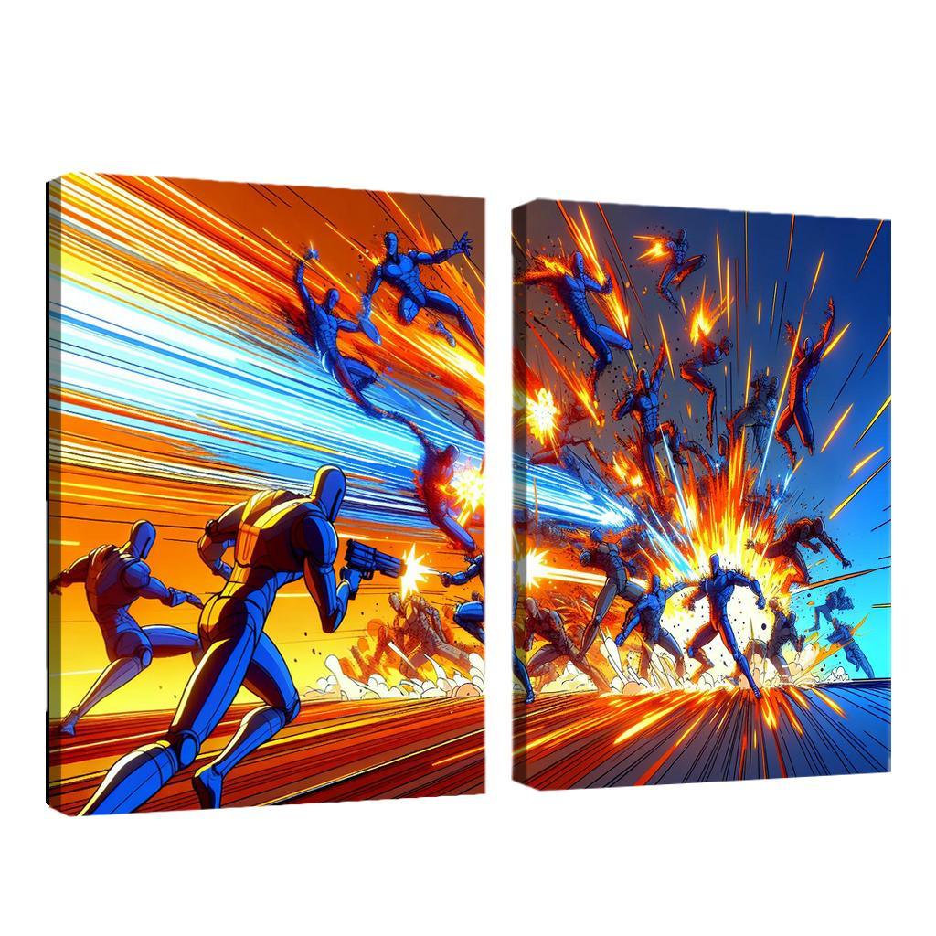 Dragon Ball Z Energy 2 Piece HD Canvas Wall Art-Original Frame