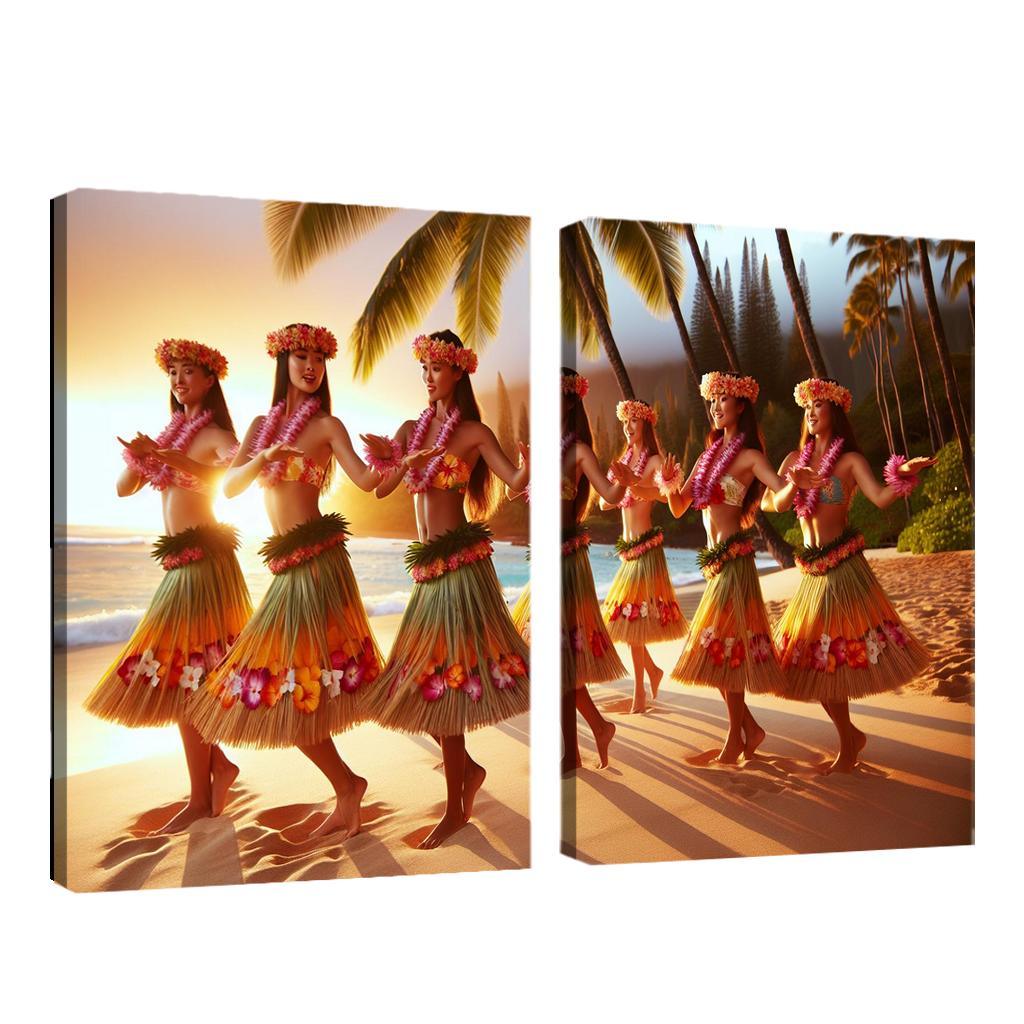 Hula The Dance Of The Hawaiian Islands Modern Paintings Frame