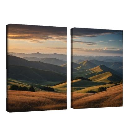 The Splendor Of Distant Mountain Ranges Oil Paintings Frame