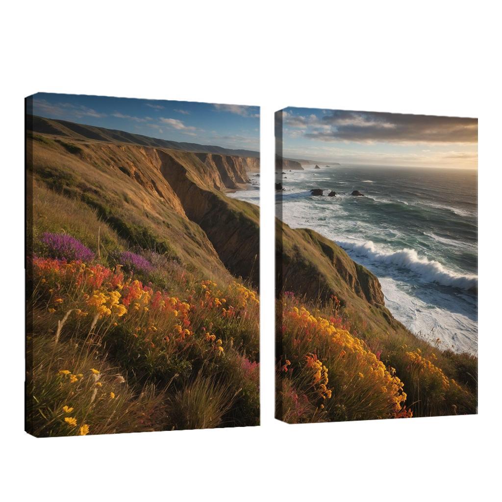 The Majestic Bluffs Of Ocean Edge Modern Paintings Frame