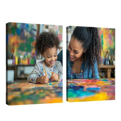 A Canvas Of Love A Mothers Artistic Spirit Canvas Paintings Frame