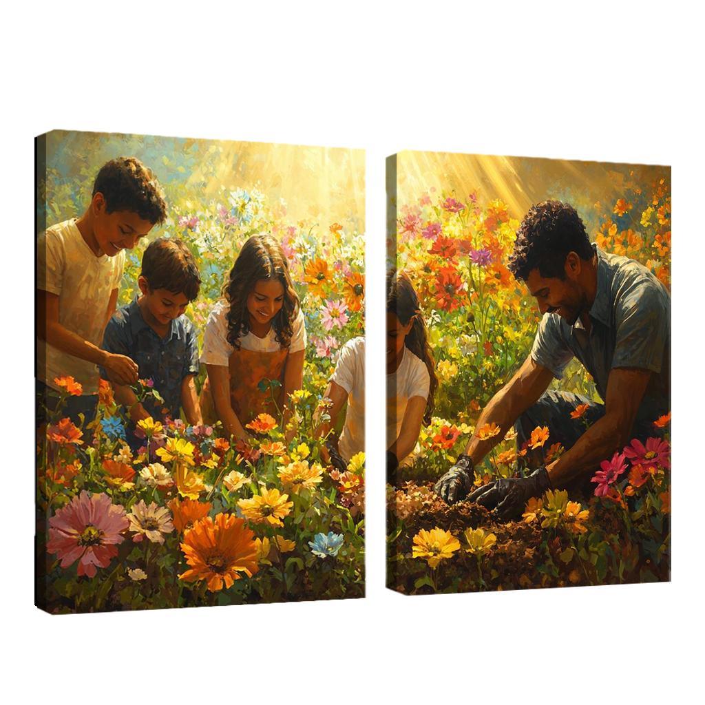 A Mother's Garden Nurtured By Love Modern Paintings Frame