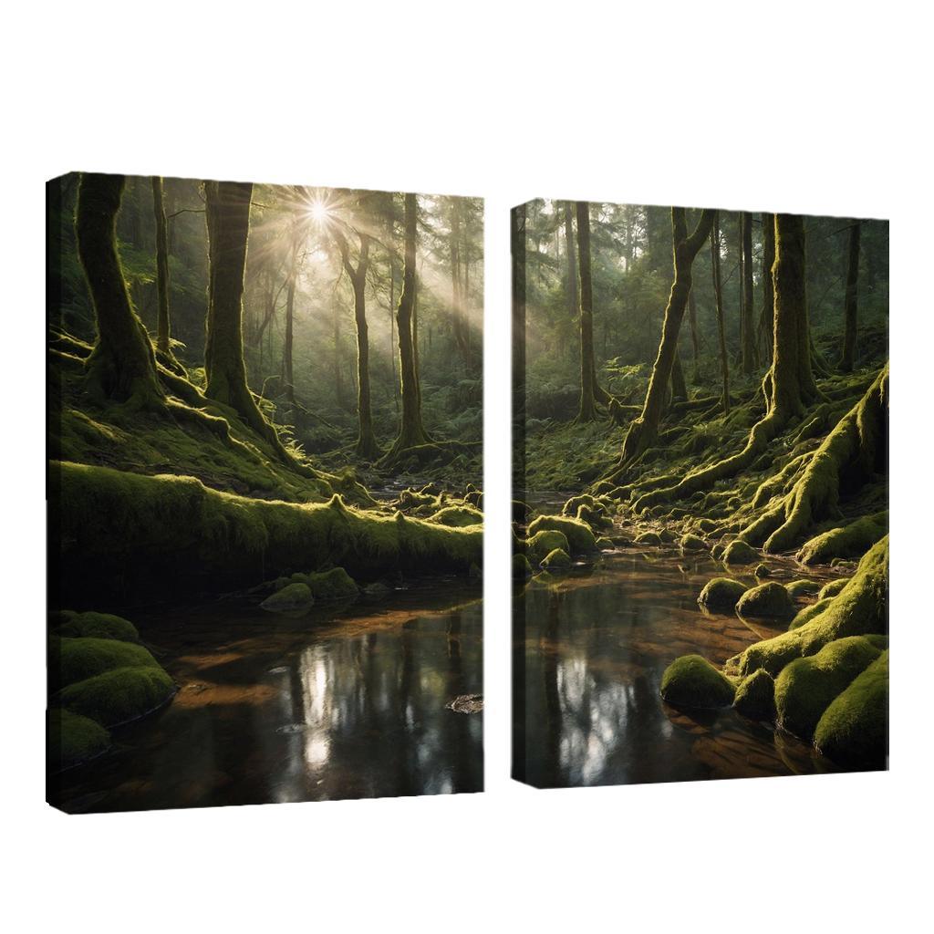 The Serenity Of Hidden Forest Glens Oil Paintings Frame