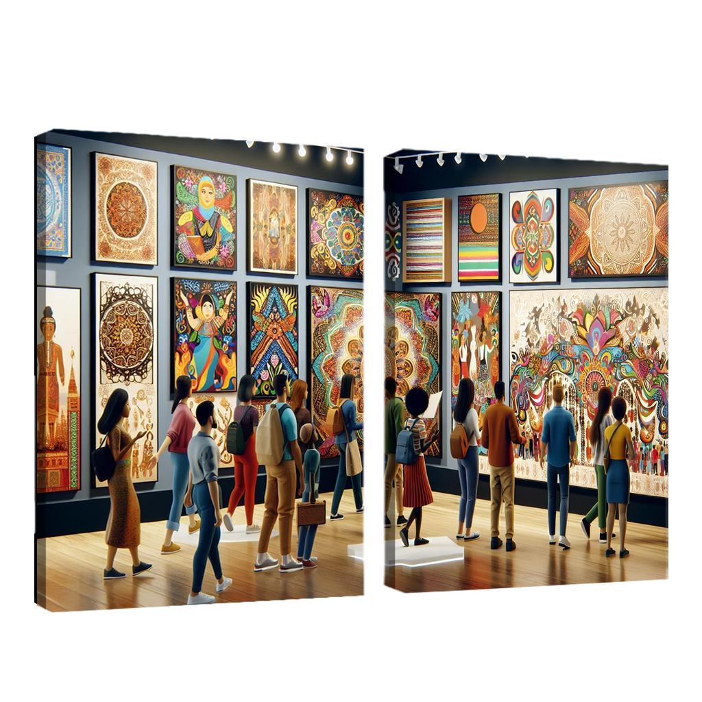 Bridging Cultures Artistic Expressions Of Unity Framed Paintings