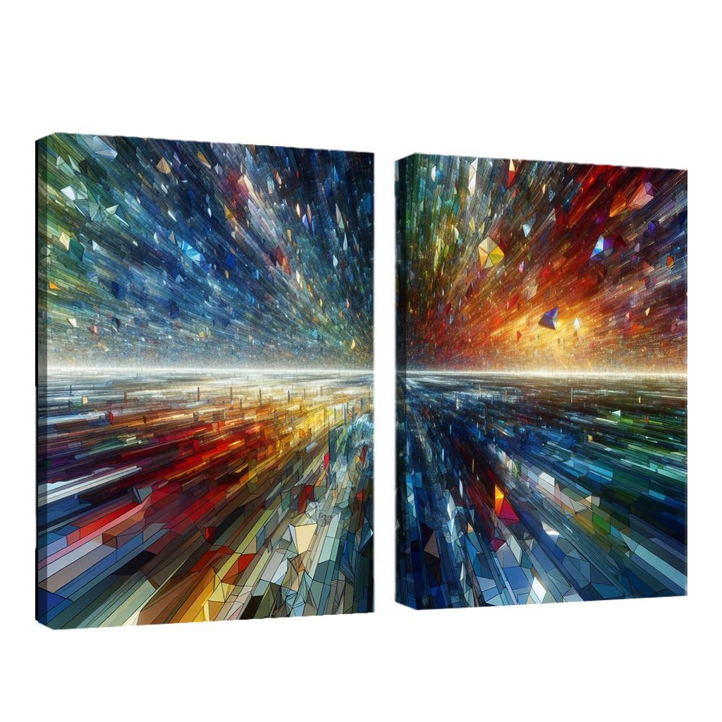 Fragments of Infinite Possibility 2 Piece HD Canvas Wall Art-Original Frame
