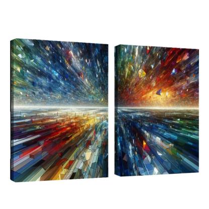 Fragments of Infinite Possibility 2 Piece HD Canvas Wall Art-Original Frame
